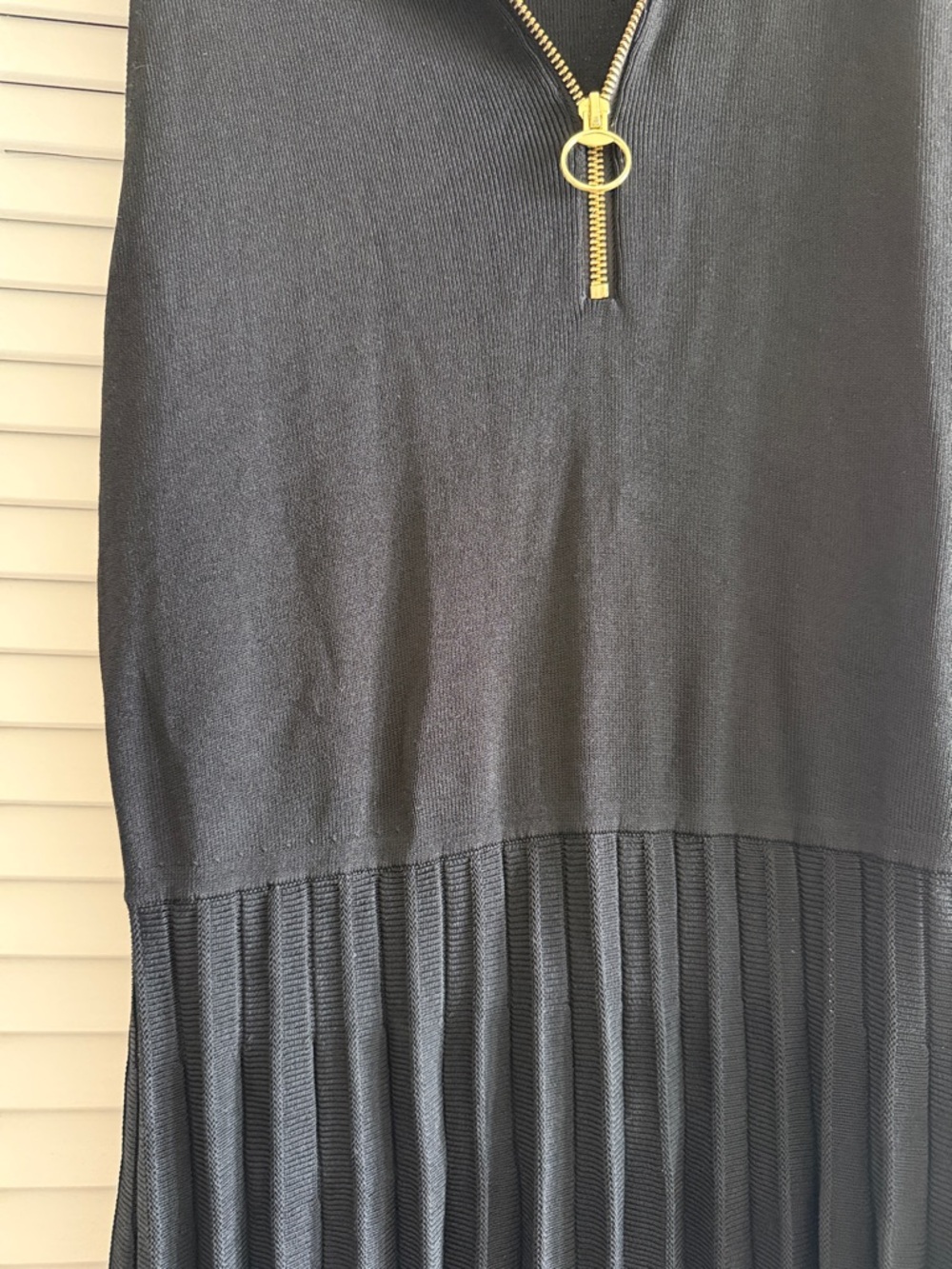A New Day Women's Tennis Polo Collar Sleeveless Sweater Dress Black L - Picture 5 of 6